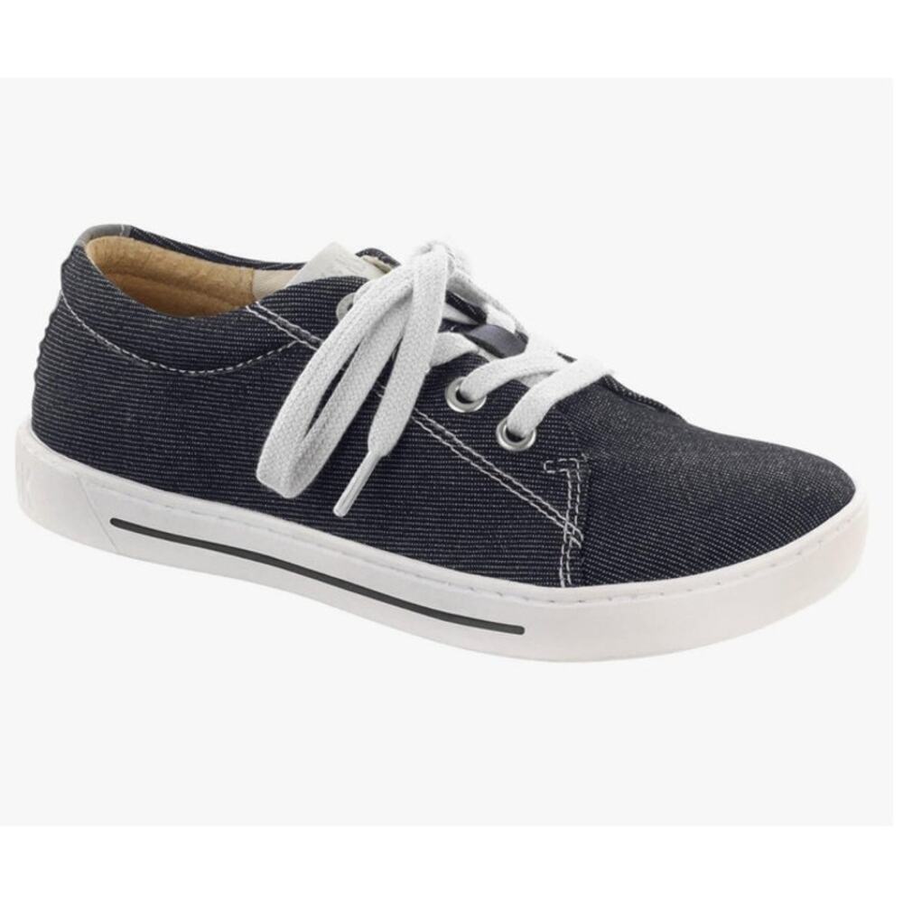 BIRKENSTOCK ARRAN KIDS - DARK BLUE TEXTILE YOUTH 1 / EU 32 NIB - Picture 1 of 7